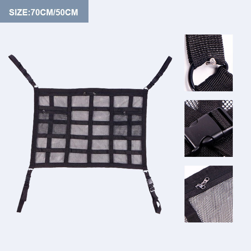Double-Layer Car Roof Cargo Net Organizer