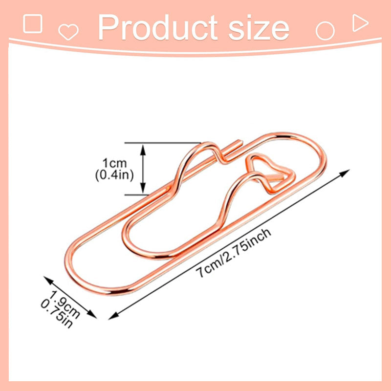 6Pcs 3 Colors Heart Pen Clip Metal Pencil Clips