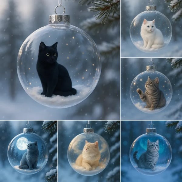 🌲Christmas Gift--Cute Cat Christmas Ornaments Collection
