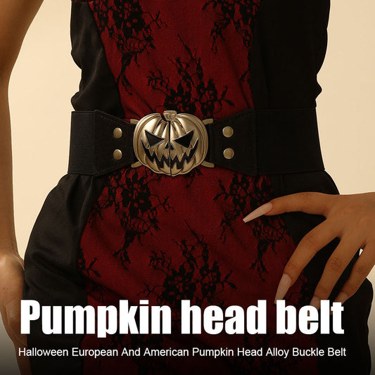 🔥Last Day 49% OFF🎃Adjustable Pumpkin head alloy buckle belt