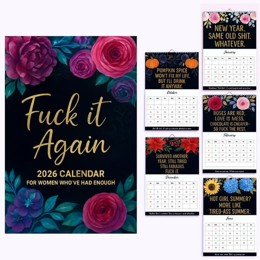 🔥LAST DAY 49% OFF💕Fuck It Again – 2026 Calendar For Women Who’ve Had Enough