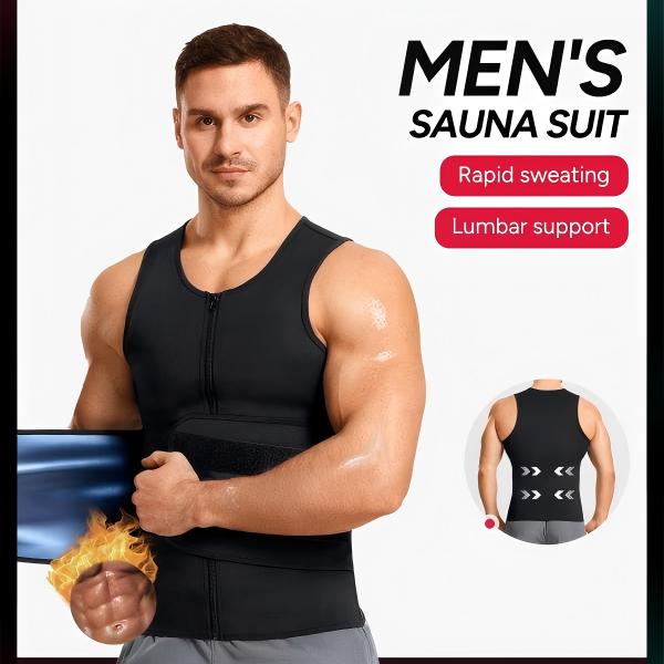 🔥 Men’s Thermal Sauna Vest for Maximum Sweat & Muscle Sculpting