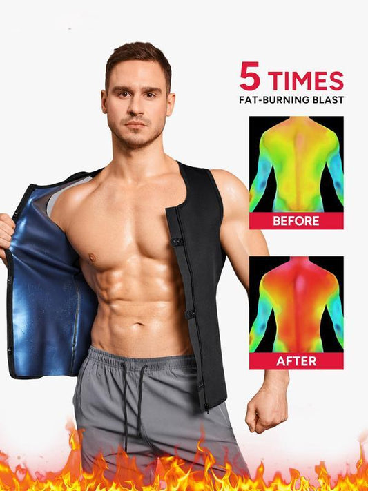 🔥 Men’s Thermal Sauna Vest for Maximum Sweat & Muscle Sculpting